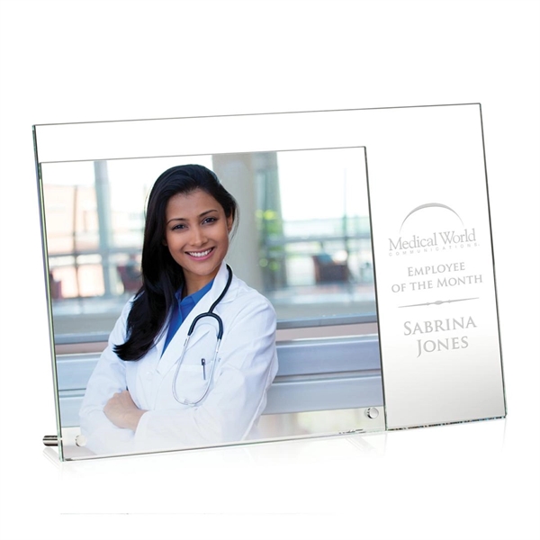 Starfire glass frame with silver peg easel.... from ASI 84592 St Regis Group