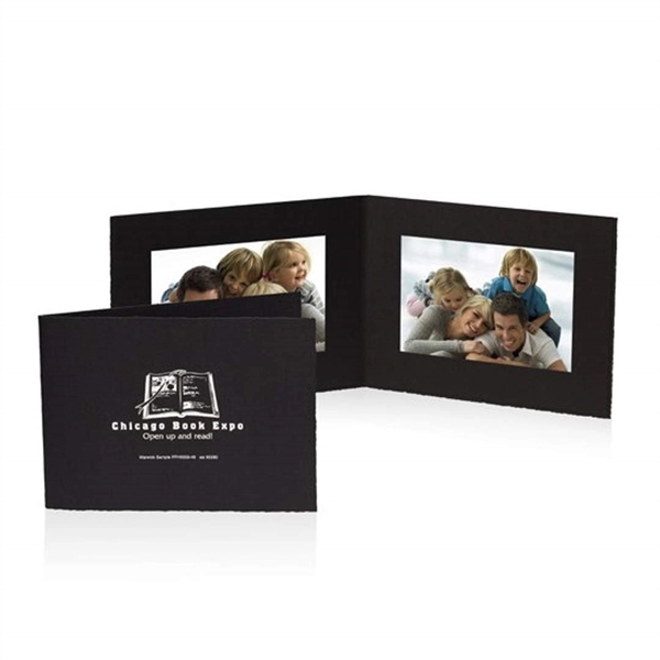 Black linen textured portrait folder with rough edge.... from ASI 84592 St Regis Group