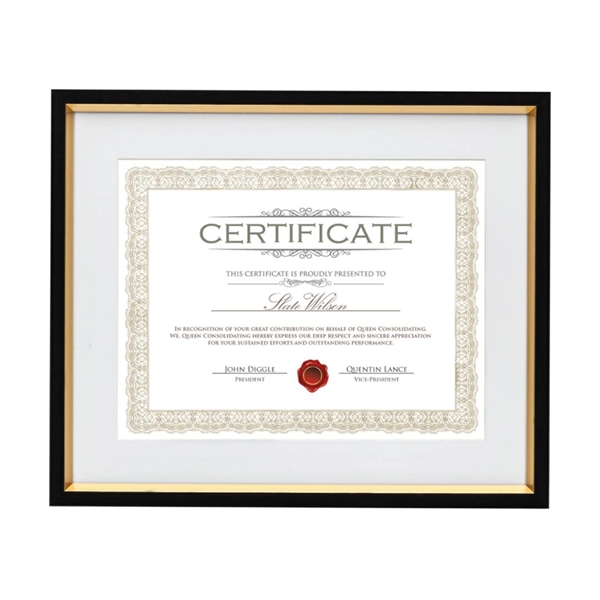 Angus Certificate Frame - Black/Gold 8 1/2"x11"... from ASI 84592 St Regis Group / St Regis