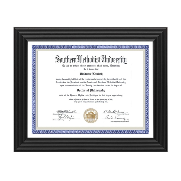 Postwick Certificate Frame - Black 8 1/2"x11"... from ASI 84592 St Regis Group / St Regis