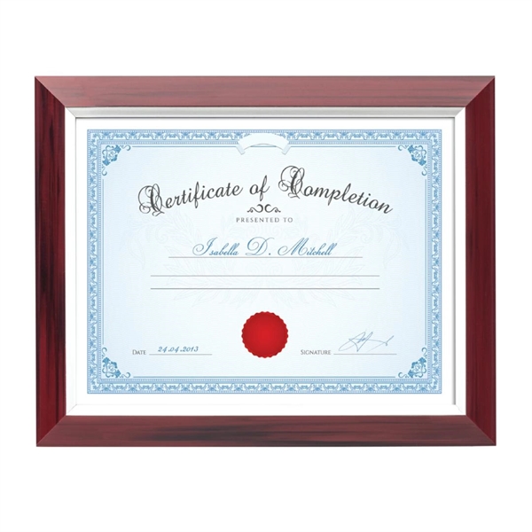 Stawell Certificate Frame - Burgundy/Silver 8 1/2"x11"... from ASI 84592 St Regis Group / St Regis