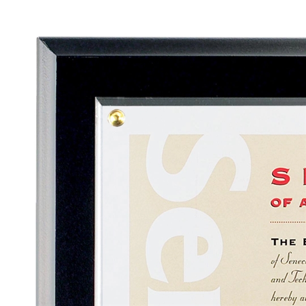 Simulated walnut, clear acrylic and antique brass accents certificate frame.... from ASI 84592 St Regis Group / St Regis