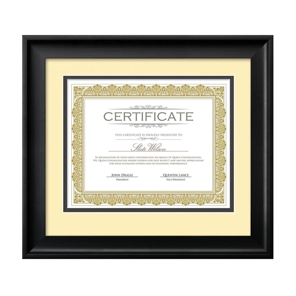 The Fleetwood certificate frame features a grey double matte with a... from ASI 84592 St Regis Group / St Regis