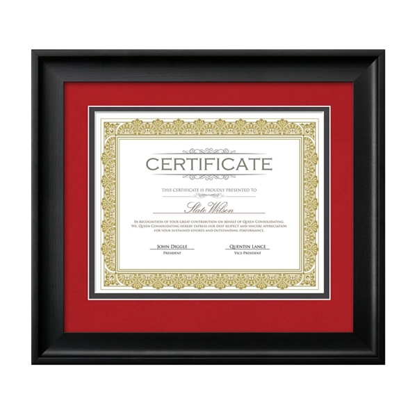 The Fleetwood certificate frame features a grey double matte with a... from ASI 84592 St Regis Group / St Regis