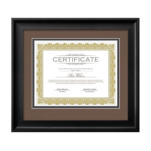 The Fleetwood certificate frame features a grey double matte with a... from ASI 84592 St Regis Group / St Regis