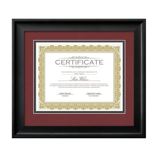 The Fleetwood certificate frame features a grey double matte with a... from ASI 84592 St Regis Group / St Regis