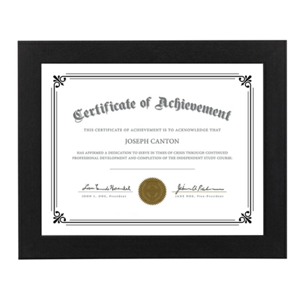 The Dodge certificate holder features a wide, rich ebony stained frame.... from ASI 84592 St Regis Group / St Regis