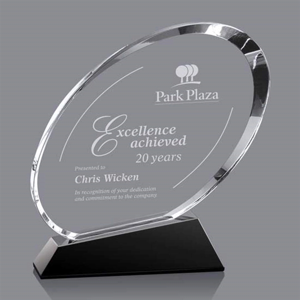 Exquisite Optical Crystal award with deep bevels mounted on a slanted... from ASI 84592 St Regis Group / St Regis