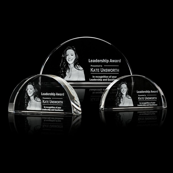 Our elegant optical crystal half-sphere award, featuring a beautiful 3D subsurface... from ASI 84592 St Regis Group / St Regis