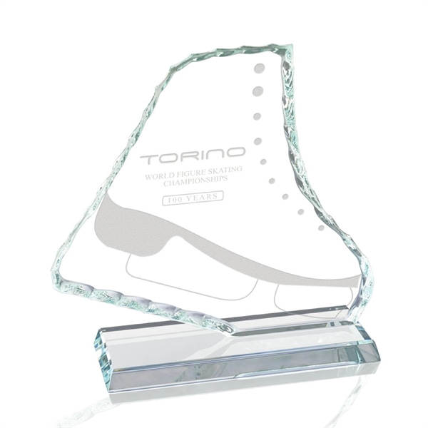 Ice Skate - Starfire 9"x 8".... from ASI 84592 St Regis Group / Prestige Glass