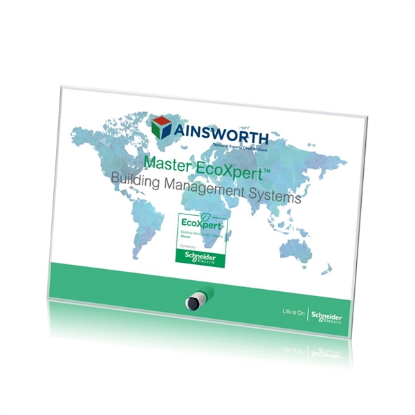 Horizontal rectangle award with chrome or gold pin.... from ASI 84592 St Regis Group / St Regis