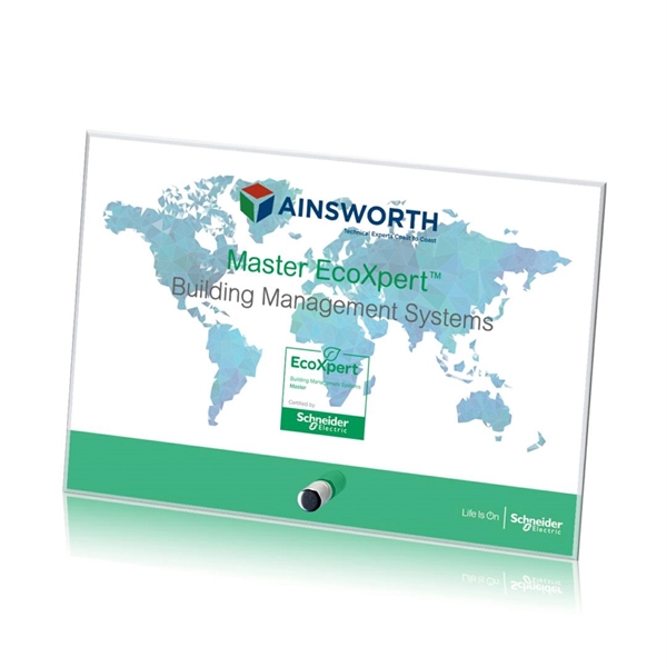 Horizontal rectangle award with chrome or gold pin.... from ASI 84592 St Regis Group / St Regis