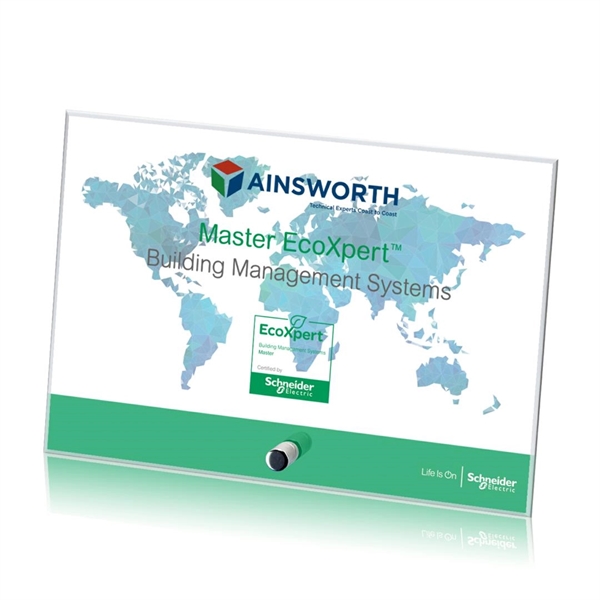 Horizontal rectangle award with chrome or gold pin.... from ASI 84592 St Regis Group / St Regis