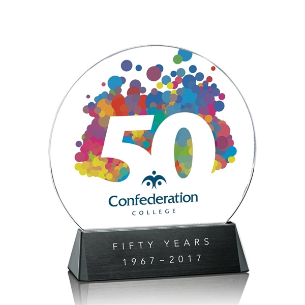 Circle award on a black aluminum base.... from ASI 84592 St Regis Group / St Regis