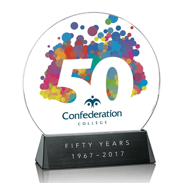 Circle award on a black aluminum base.... from ASI 84592 St Regis Group / St Regis