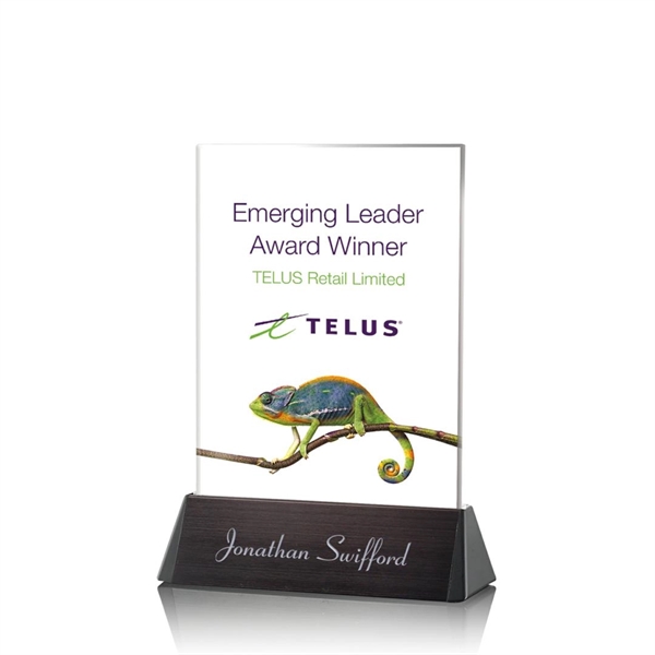 Rectangle award on a black aluminum base.... from ASI 84592 St Regis Group / St Regis