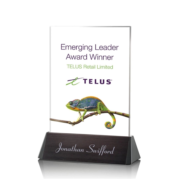 Rectangle award on a black aluminum base.... from ASI 84592 St Regis Group / St Regis