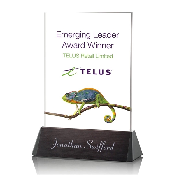 Rectangle award on a black aluminum base.... from ASI 84592 St Regis Group / St Regis