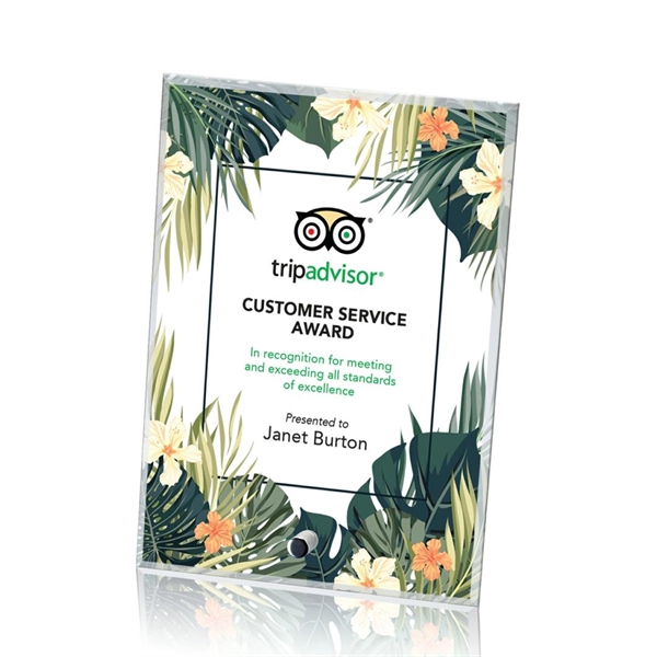 Vertical rectangle award with chrome or gold pin.... from ASI 84592 St Regis Group / St Regis