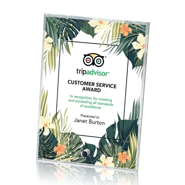 Vertical rectangle award with chrome or gold pin.... from ASI 84592 St Regis Group / St Regis