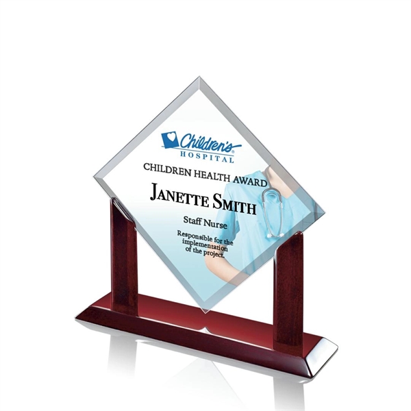 Diamond shape award on a piano finished base.... from ASI 84592 St Regis Group / St Regis