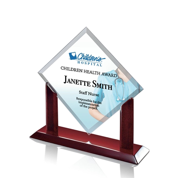 Diamond shape award on a piano finished base.... from ASI 84592 St Regis Group / St Regis