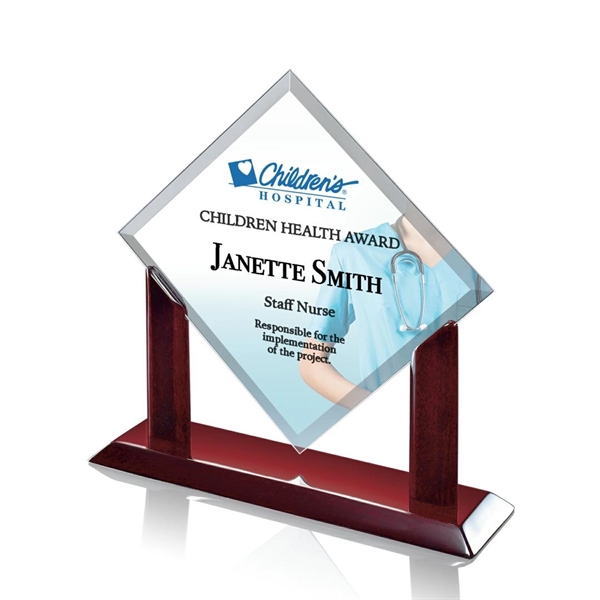 Diamond shape award on a piano finished base.... from ASI 84592 St Regis Group / St Regis