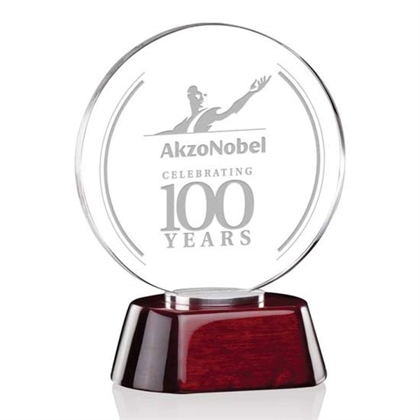 Award - Starfire/Alum/Rosewood 6 1/4" diameter.... from ASI 84592 St Regis Group / St Regis