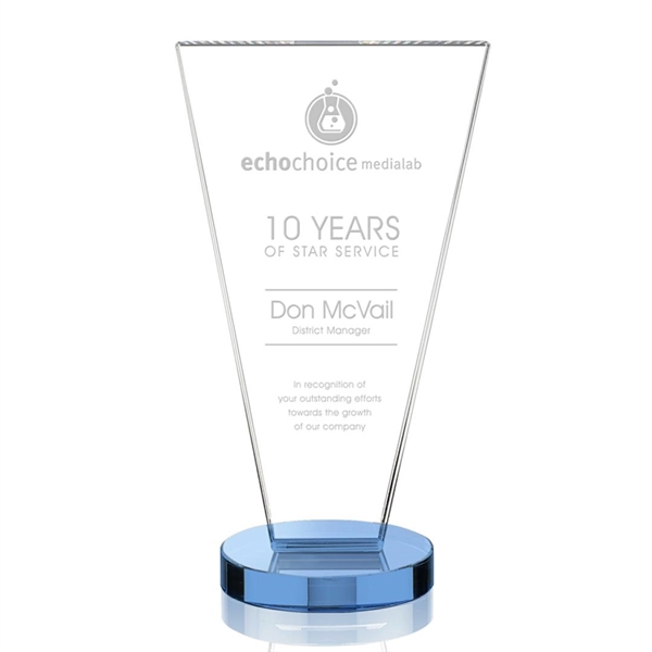 Fabulous Starfire Award tapers towards a striking sky blue base. Perfect... from ASI 84592 St Regis Group / St Regis