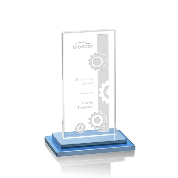 The tall Santorini award is a large panel of luminescent starfire... from ASI 84592 St Regis Group / St Regis