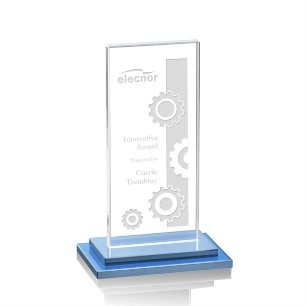 The tall Santorini award is a large panel of luminescent starfire... from ASI 84592 St Regis Group / St Regis