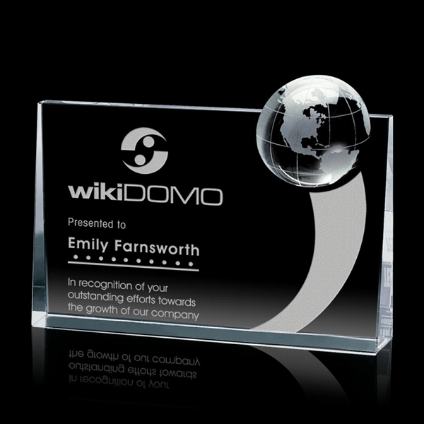 Thick free standing Optical Crystal adorned with a deep etched optical... from ASI 84592 St Regis Group / St Regis