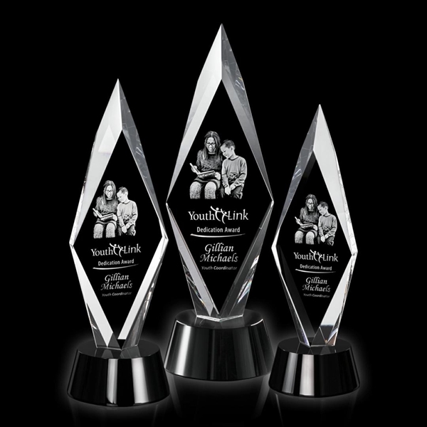 This beautifully beveled, arrowhead-shaped award is mounted on a stunning round... from ASI 84592 St Regis Group / St Regis