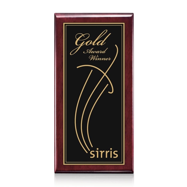 High gloss piano finish wall plaque in rosewood with a plate.... from ASI 84592 St Regis Group / St Regis