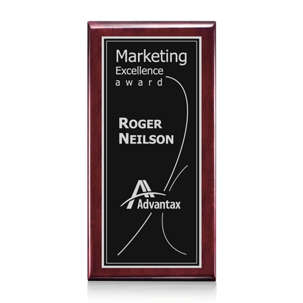 High gloss piano finish wall plaque in rosewood with a plate.... from ASI 84592 St Regis Group / St Regis