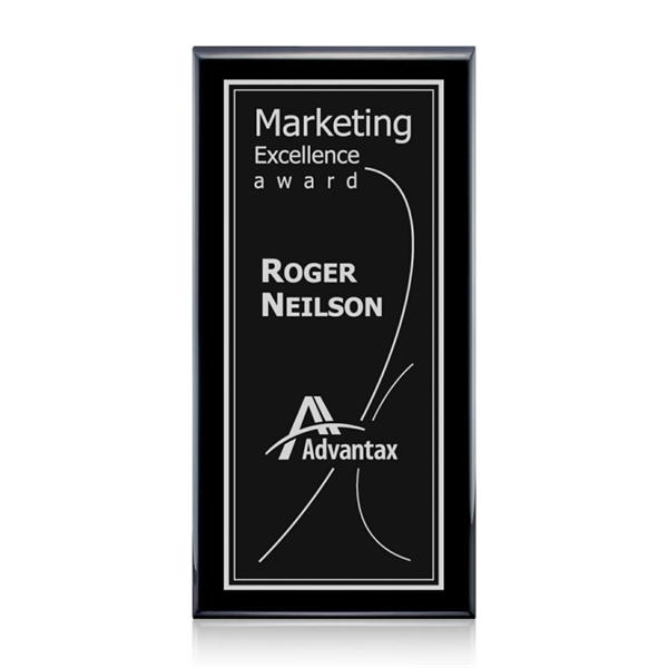 High gloss piano finish wall plaque in rosewood with a plate.... from ASI 84592 St Regis Group / St Regis