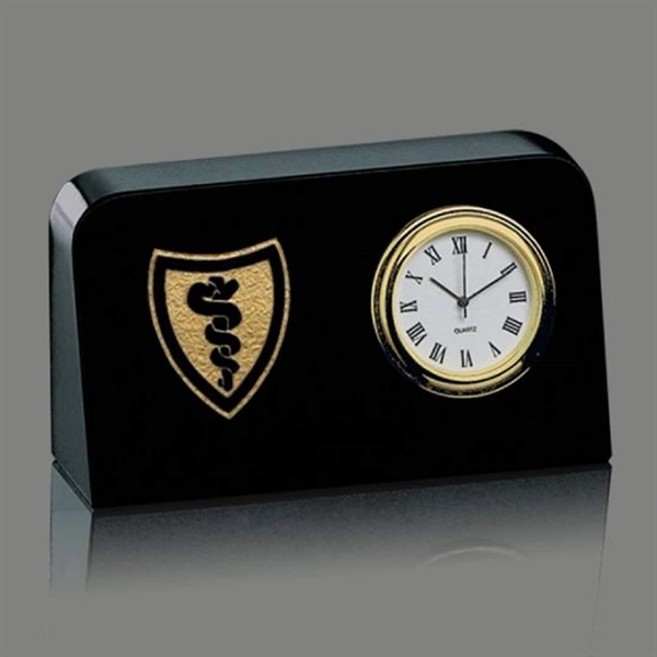 Black marble rectangle shape clock.... from ASI 84592 St Regis Group