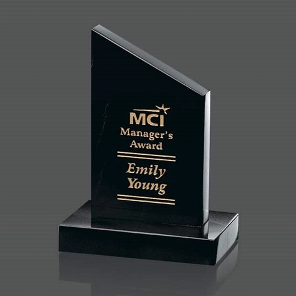 Genuine black marble 3/4" thick upright award with a slant top... from ASI 84592 St Regis Group / St Regis