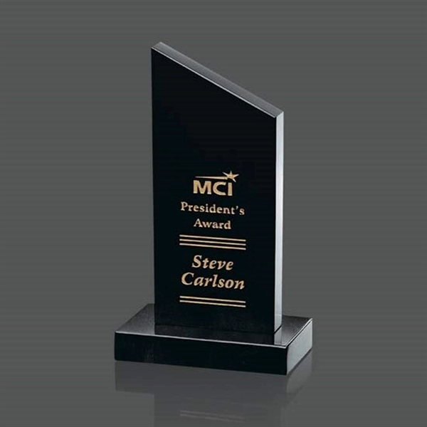 Genuine black marble 3/4" thick upright award with a slant top... from ASI 84592 St Regis Group / St Regis