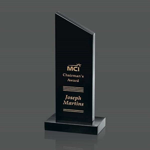 Genuine black marble 3/4" thick upright award with a slant top... from ASI 84592 St Regis Group / St Regis