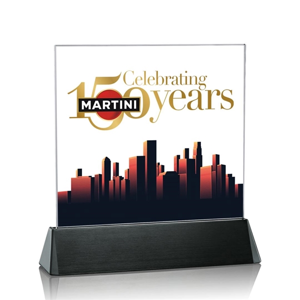 Square award on a black aluminum base.... from ASI 84592 St Regis Group / St Regis