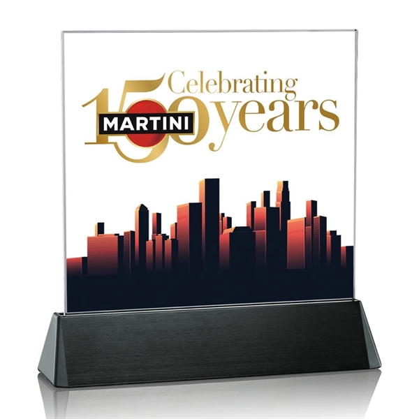 Square award on a black aluminum base.... from ASI 84592 St Regis Group / St Regis