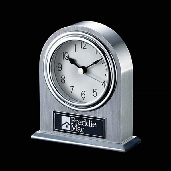Beautiful Brushed Chrome Arch Clock... from ASI 84592 St Regis Group
