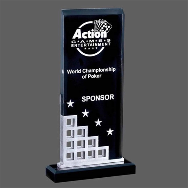 Solid acrylic award on die-cast metal with a silver accent.... from ASI 84592 St Regis Group / St Regis