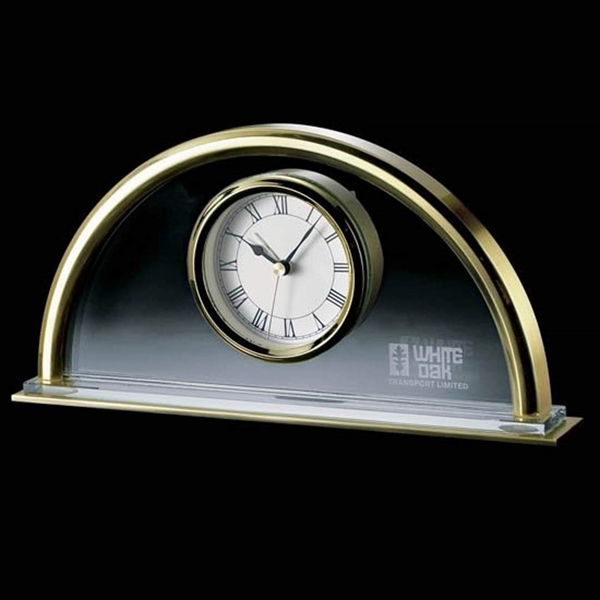 Clear glass / gold accent clock.... from ASI 84592 St Regis Group