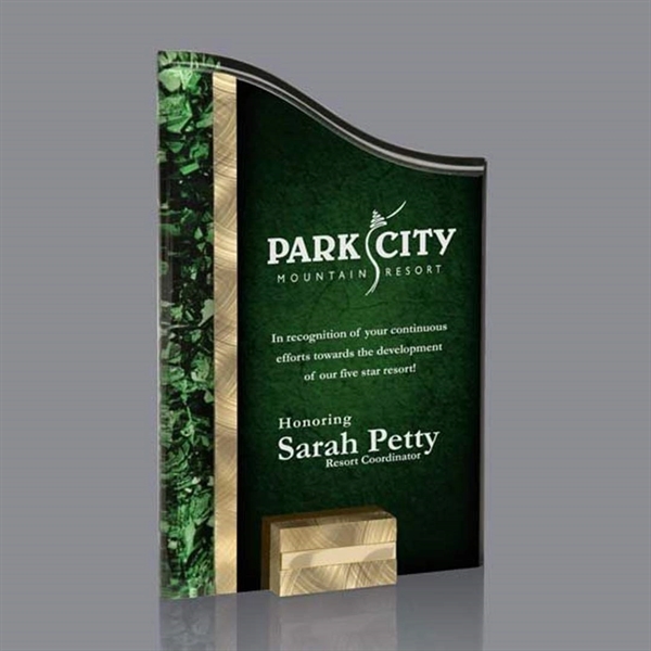 Ventura Award - 5"x8" Gold/Green... from ASI 84592 St Regis Group / St Regis