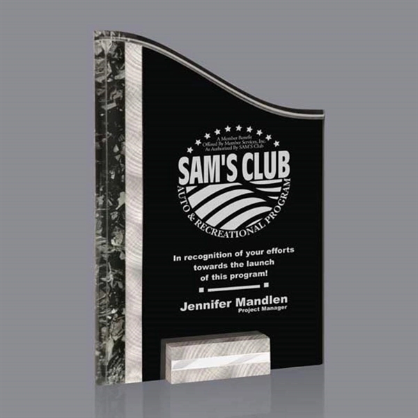 Ventura Award - 5"x8" Silver/Black... from ASI 84592 St Regis Group / St Regis
