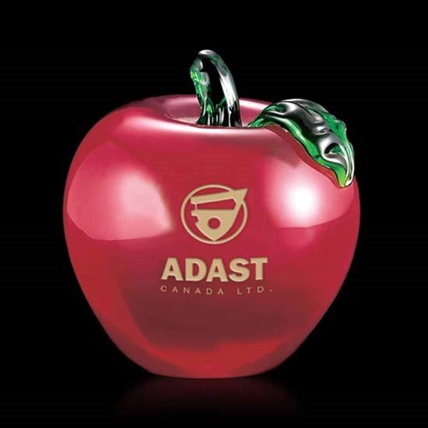 Red apple shape paperweight with a green leaf.... from ASI 84592 St Regis Group / St Regis