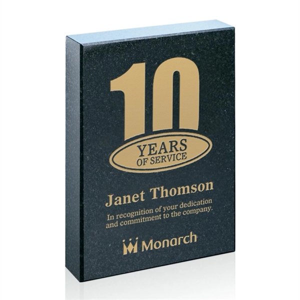 One of a series of 3" X 4" black granite service... from ASI 84592 St Regis Group / Prestige Glass