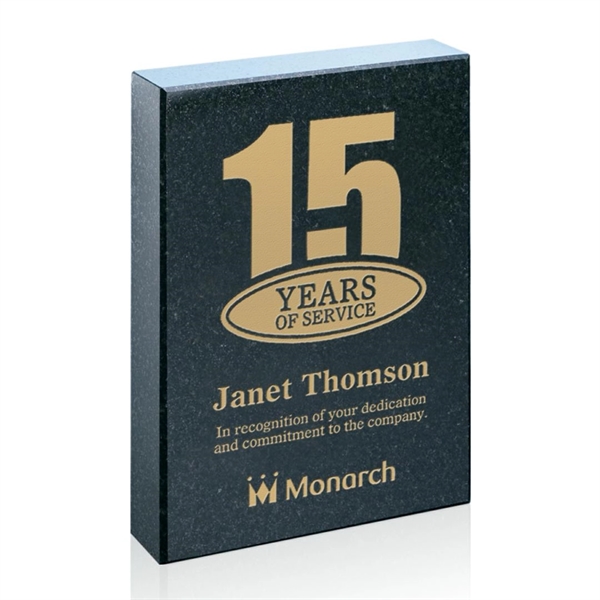 One of a series of 3" X 4" black granite service... from ASI 84592 St Regis Group / Prestige Glass